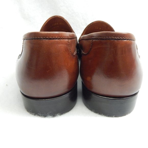 Giorgio Brutini Mens Brown Woven Leather Loafers With Tassels Size 12 D main image 7